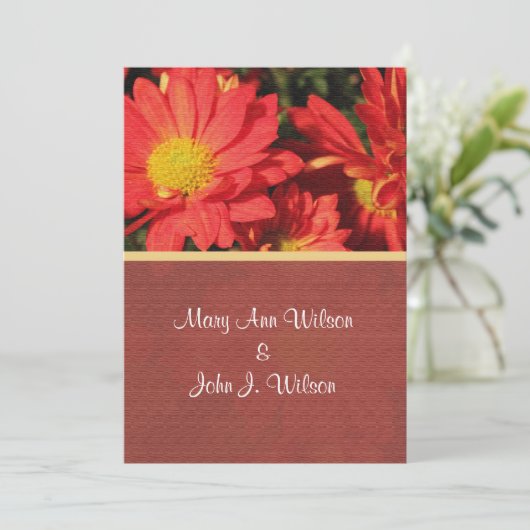 schöne daisy Blume Jubiläumseinladungen. Einladung (Stehend Vorderseite)