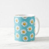 Schöne daisy Blume nahtlos Muster Kaffeetasse (VorderseiteRechts)
