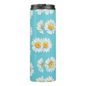 Schöne daisy Blume nahtlos Muster Thermosbecher (Rückseite)