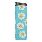 Schöne daisy Blume nahtlos Muster Thermosbecher (Nach rechts gedreht)