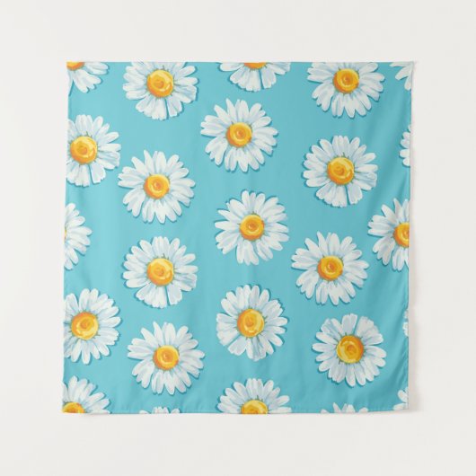 Schöne daisy Blume nahtlos Muster Wandteppich (Vorderseite)