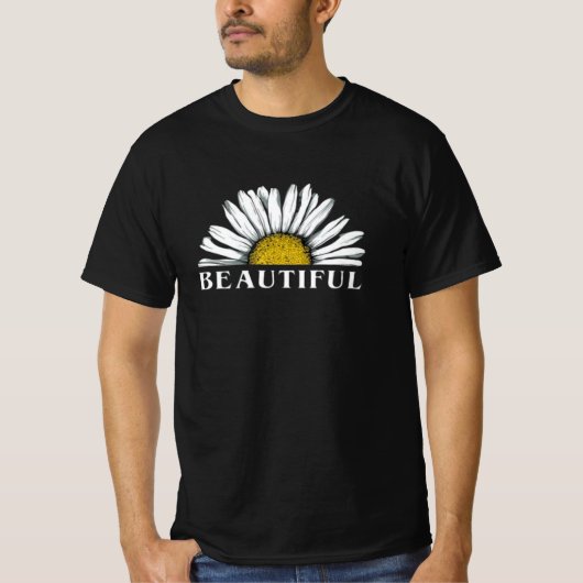 Schöne Daisy-Blume T-Shirt (Vorderseite)