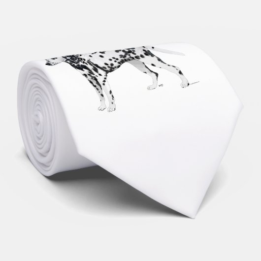 Schöne Dalmatiner Krawatte (Gerollt)