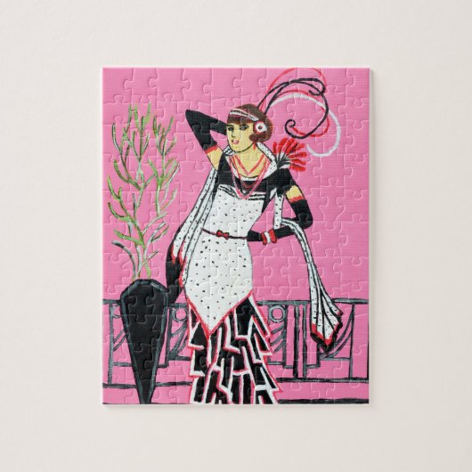 Schöne Dame 2 Rätsel Puzzle (Vertikal)