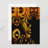 Schöne Dame aus der Vergangenheit Postkarte (Vorne/Hinten)