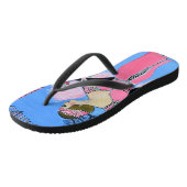 Schöne Dame Flip Flops Badesandalen (Schrägansicht)