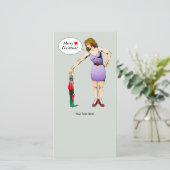 Schöne Dame herzliches Frohe Weihnachten (Stehend Vorderseite)