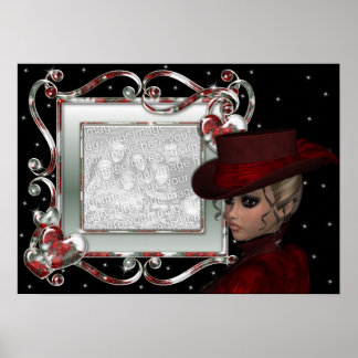 Schöne Dame - Holiday Template Print/Poster Poster