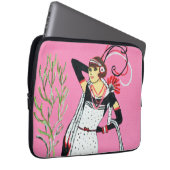 Schöne Dame Laptopschutzhülle (Vorne Rechts)