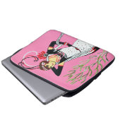 Schöne Dame Laptopschutzhülle (Vorne Knopf)