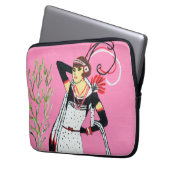 Schöne Dame Laptopschutzhülle (Vorderseite Links)