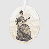 Schöne Dame mit Gitarre Ornament (Vorderseite)