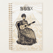 Schöne Dame mit Gitarre Planer (Vorderseite)
