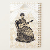 Schöne Dame mit Gitarre Planer (Rückseite)