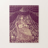 Schöne Dame mit Gitarre Puzzle (Vertikal)