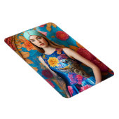 Schöne Dame mit Tattoo Magnet (Rechte Seite)