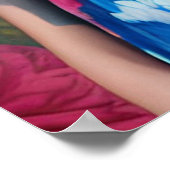 Schöne Dame mit Tattoo Poster (Ecke)