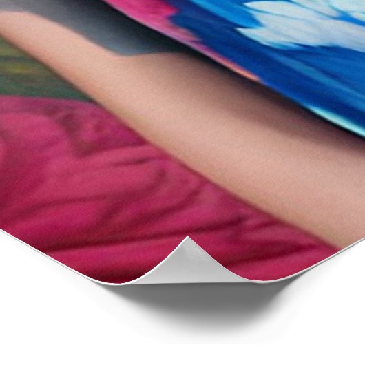 Schöne Dame mit Tattoo Poster (Ecke)