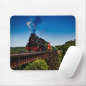 Schöne Dampflokomotive über eine Brücke JS8419 Mousepad (Mit Mouse)