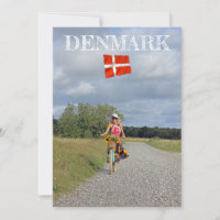 Schöne Dänemark-Flachgrußkarte!
