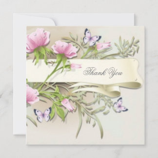 Schöne danke Ihnen rosa Blume Karte