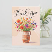 Schöne Dankeschön Grußkarte Dankeskarte (Stehend Vorderseite)