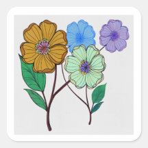 Schöne Darstellung von vier Blume