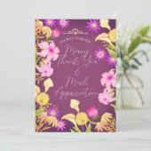 Schöne Day Magenta Dankeskarte (Stehend Vorderseite)