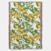 Schöne Decke mit Zitronen und Blättern (Vorderseite Vertikal)