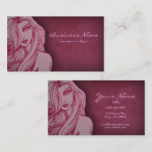 Schöne Deep Pink Business Card Visitenkarte (Vorne/Hinten)