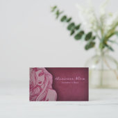 Schöne Deep Pink Business Card Visitenkarte (Stehend Vorderseite)