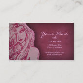 Schöne Deep Pink Business Card Visitenkarte (Rückseite)