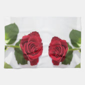Schöne Deep Rote Rose Blume Geschirrtuch (Horizontal)