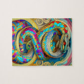 Schöne Dekoration Art Deco Schlange Puzzle (Horizontal)