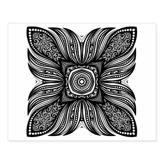 Schöne Dekoration Square Doodle Gummistempel (Prägung)