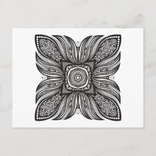 Schöne Dekoration Square Doodle Postkarte