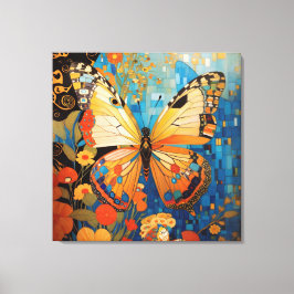 Schöne dekorative Schmetterlingsflora Leinwanddruck