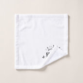 Schöne Dekorative Schwäne und Schmetterlinge Badhandtuch Set (Waschlappen)