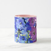 Schöne Delpinium-Blume Tasse (Zentrum)