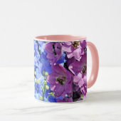 Schöne Delpinium-Blume Tasse (VorderseiteRechts)