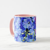 Schöne Delpinium-Blume Tasse (Vorderseite Links)