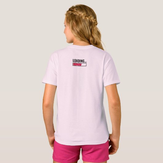 Schöne Designwarnung! Vater Joke Loading T-Shirt (Schwarz voll)