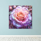 Schöne, detaillierte Rose Leinwanddruck (Insitu (Holzboden))