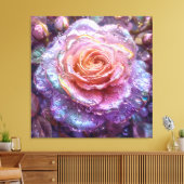 Schöne, detaillierte Rose Leinwanddruck (Insitu (Wohnzimmer))