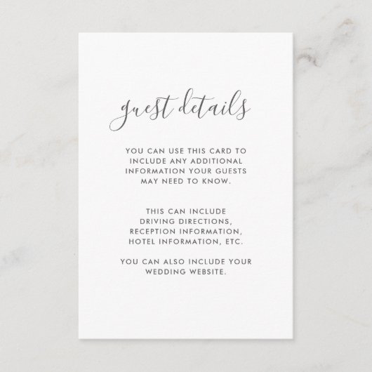 Schöne Details zu den rosafarbenen Hochzeiten Begleitkarte (Vorderseite)