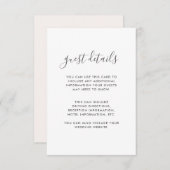 Schöne Details zu den sanften Pfirsichblüten Begleitkarte (Vorne/Hinten)