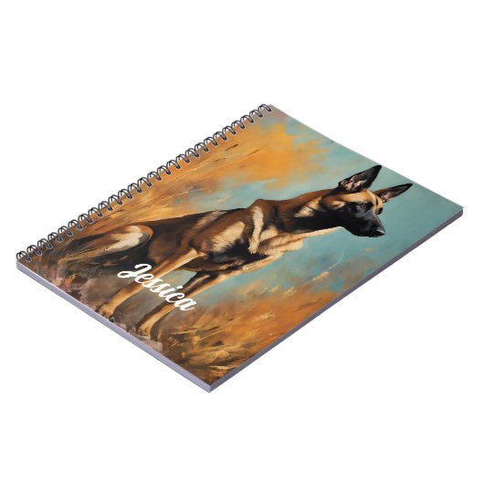 Schöne deutsche Malinois Notizblock (Linke Seite)