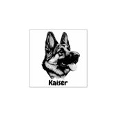 Schöne Deutsche Schäferin Gummistempel (Prägung)