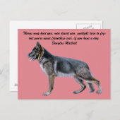 Schöne deutsche Schäferpostkarte mit Gedicht Postkarte (Vorne/Hinten)