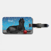 Schöne Deutsche Schäferpuppy Gepäckanhänger (Rückseite horizontal)